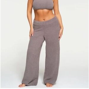 SKIMS Cozy Knit Straight Leg Pant & Top Grey Chalk